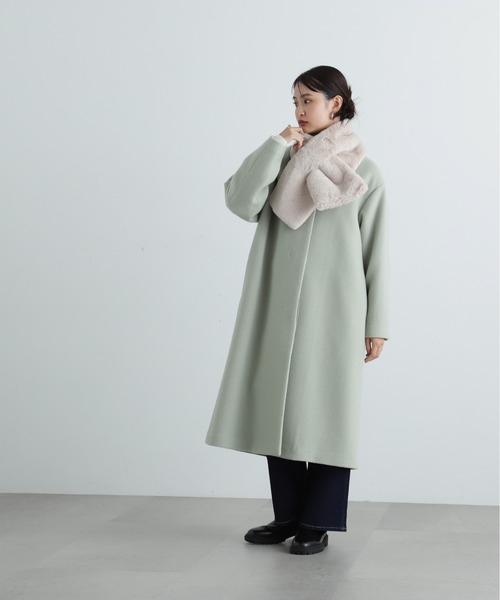 N.（N. Natural Beauty Basic）（エヌエヌナチュラルビューティーベーシック）の「◆フェイクファーティペット（ストール/ショール・レディース・グレー/オフホワイト・ﾌﾘ-）」の6枚目の写真