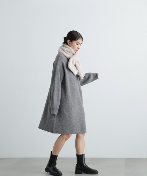 N.（N. Natural Beauty Basic）（エヌエヌナチュラルビューティーベーシック）の「◆フェイクファーティペット（ストール/ショール・レディース・グレー/オフホワイト・ﾌﾘ-）」の9枚目の写真