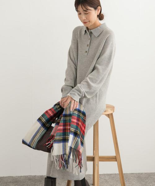 【セール】衿付きニットワンピース（ワンピース）｜URBAN RESEARCH DOORS（アーバンリサーチドアーズ）