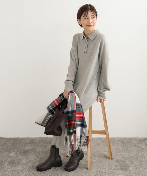 【セール】衿付きニットワンピース（ワンピース）｜URBAN RESEARCH DOORS（アーバンリサーチドアーズ）