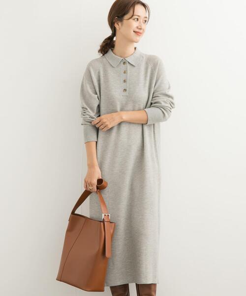 【セール】衿付きニットワンピース（ワンピース）｜URBAN RESEARCH DOORS（アーバンリサーチドアーズ）