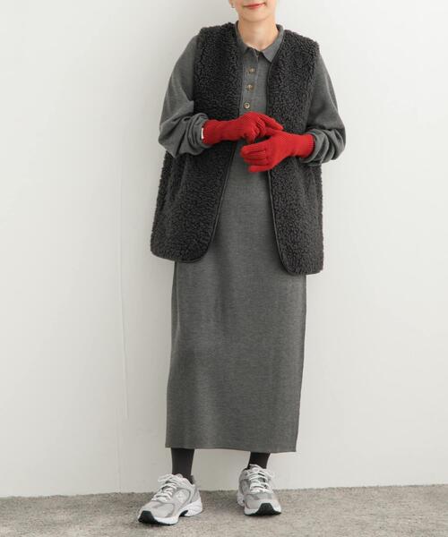 【セール】衿付きニットワンピース（ワンピース）｜URBAN RESEARCH DOORS（アーバンリサーチドアーズ）