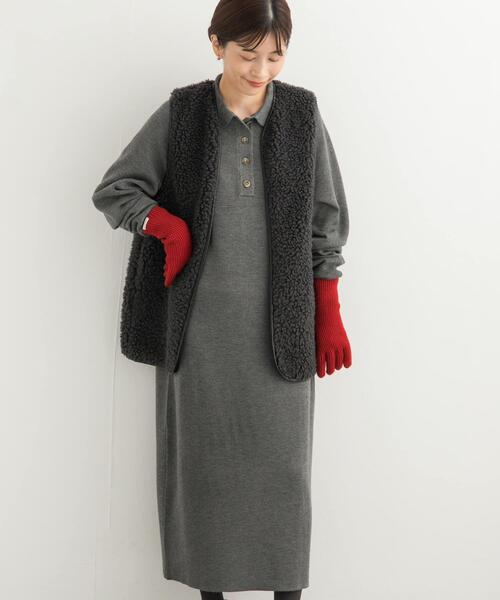 【セール】衿付きニットワンピース（ワンピース）｜URBAN RESEARCH DOORS（アーバンリサーチドアーズ）