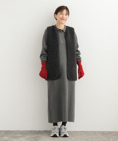 【セール】衿付きニットワンピース（ワンピース）｜URBAN RESEARCH DOORS（アーバンリサーチドアーズ）