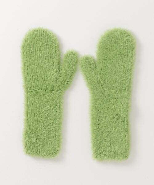 RUBY AND YOU（ルビーアンドユー）の「［select］シャギーニットミトン（手袋・レディース・グリーン/ブルー/パープル/イエロー・FREE）」の6枚目の写真