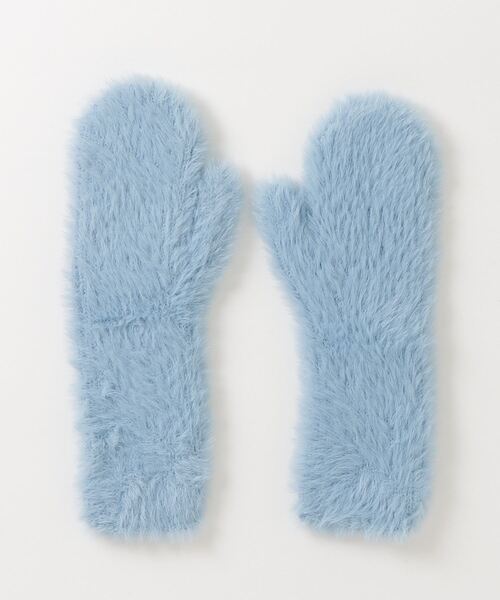 RUBY AND YOU（ルビーアンドユー）の「［select］シャギーニットミトン（手袋・レディース・グリーン/ブルー/パープル/イエロー・FREE）」の7枚目の写真