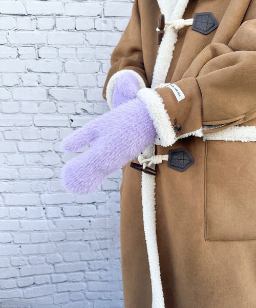 RUBY AND YOU（ルビーアンドユー）の「［select］シャギーニットミトン（手袋・レディース・グリーン/ブルー/パープル/イエロー・FREE）」の16枚目の写真