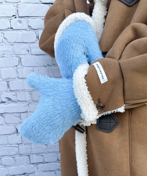 RUBY AND YOU（ルビーアンドユー）の「［select］シャギーニットミトン（手袋・レディース・グリーン/ブルー/パープル/イエロー・FREE）」の17枚目の写真