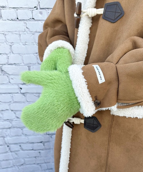 RUBY AND YOU（ルビーアンドユー）の「［select］シャギーニットミトン（手袋・レディース・グリーン/ブルー/パープル/イエロー・FREE）」の9枚目の写真