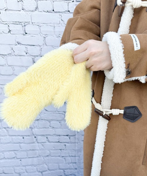 RUBY AND YOU（ルビーアンドユー）の「［select］シャギーニットミトン（手袋・レディース・グリーン/ブルー/パープル/イエロー・FREE）」の18枚目の写真