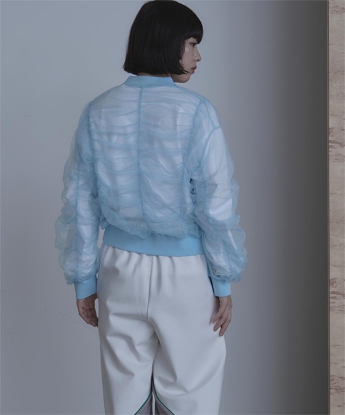 miette（ミエット）の「ギャザーボリュームシアーブルゾン（ブルゾン・レディース・アイボリー/チャコール/ライトブルー・FREE）」の20枚目の写真