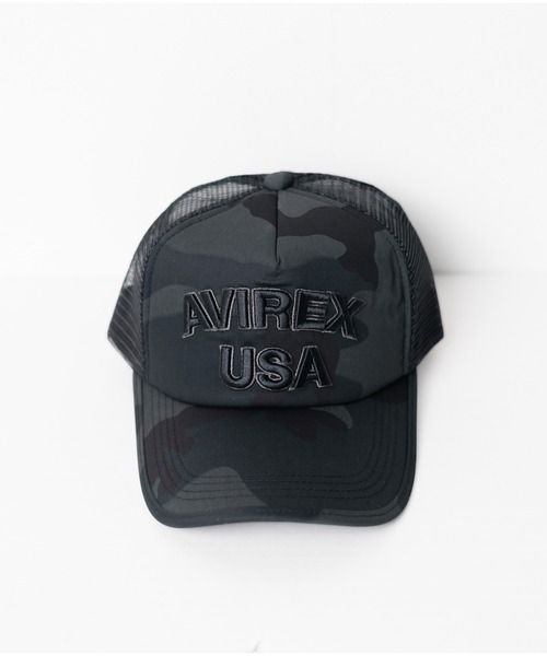 AVIREX(アヴィレックス)の「【AVIREX】LOGO MESH CAP(キャップ・メンズ・ブラック/ネイビー/オリーブ/グレー系カモフラージュ/ホワイト・FREE)」の5枚目の写真