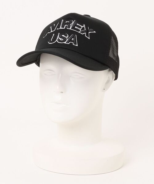 AVIREX(アヴィレックス)の「【AVIREX】LOGO MESH CAP(キャップ・メンズ・ブラック/ネイビー/オリーブ/グレー系カモフラージュ/ホワイト・FREE)」の7枚目の写真