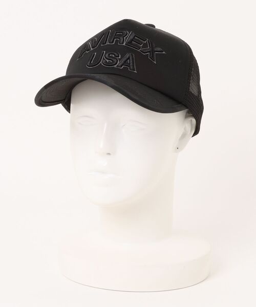 AVIREX(アヴィレックス)の「【AVIREX】LOGO MESH CAP(キャップ・メンズ・ブラック/ネイビー/オリーブ/グレー系カモフラージュ/ホワイト・FREE)」の8枚目の写真