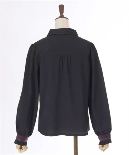 axes femme（アクシーズファム）の「リボンブローチ付き刺繍襟ブラウス（シャツ/ブラウス・レディース・ブラック/ベージュ/キナリ・FREE）」の12枚目の写真