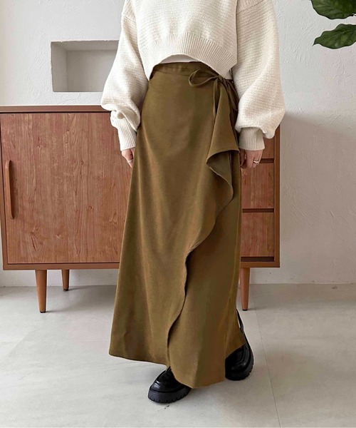 セール】【apres jour clair】ラップデザインスカート【ZOZOTOWN限定