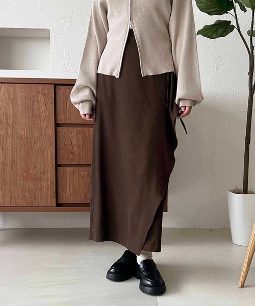 セール】【apres jour clair】ラップデザインスカート【ZOZOTOWN限定