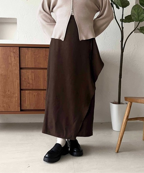 apres jour clair（アプレジュールクレア）の「【apres jour clair】ラップデザインスカート【ZOZOTOWN限定アイテム】（スカート・レディース・チャコールグレー/オリーブ/アイボリー・X-LARGE/フリー）」の11枚目の写真