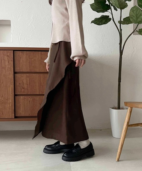apres jour clair（アプレジュールクレア）の「【apres jour clair】ラップデザインスカート【ZOZOTOWN限定アイテム】（スカート・レディース・チャコールグレー/オリーブ/アイボリー・X-LARGE/フリー）」の12枚目の写真