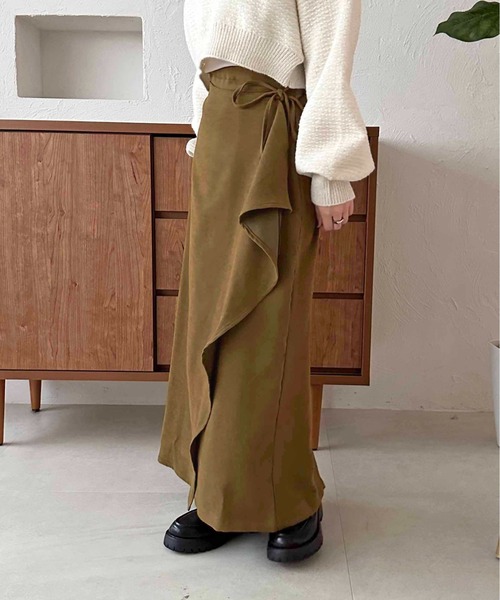 セール】【apres jour clair】ラップデザインスカート【ZOZOTOWN限定