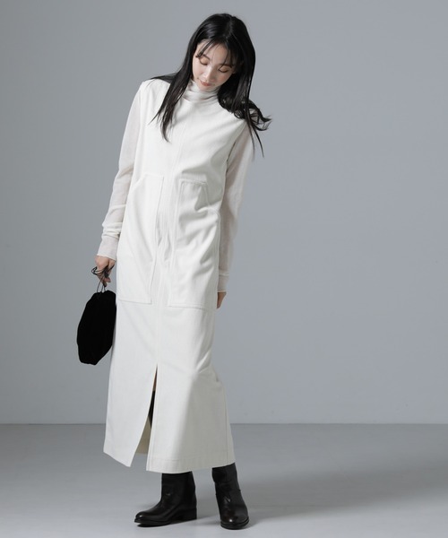 【新品未使用】naptime 2022 FW　コーデュロイワンピース　ホワイト 6500024S0111_x1_a012.jpg