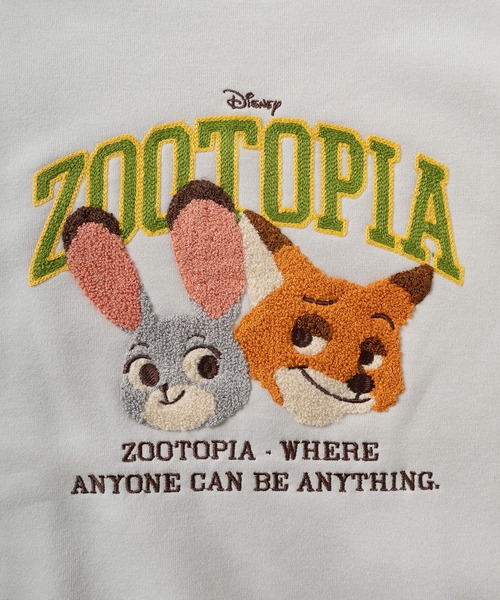 Disney(ディズニー)の「【Disney/ディズニー】アートワークデザイン キャラクターサガラ刺繍 裏起毛 クルーネックスウェット/トレーナー/ビッグシルエット(スウェット・レディース・ネイビー/ベージュ/ライトグレー/グリーン・M/L)」の12枚目の写真
