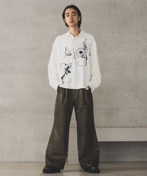 HARE(ハレ)の「【SET UP対応】レザーダブルニーパンツ(HARE)(その他パンツ・メンズ・ブラック系その他/ブラウン系その他・SMALL/MEDIUM)」の10枚目の写真