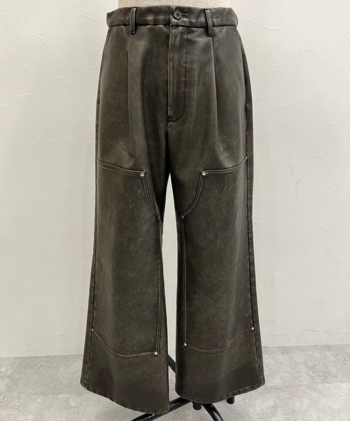 HARE(ハレ)の「【SET UP対応】レザーダブルニーパンツ(HARE)(その他パンツ・メンズ・ブラック系その他/ブラウン系その他・SMALL/MEDIUM)」の12枚目の写真