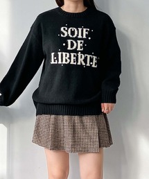 AS KNOW AS plus | ◇ビッグサイズ　パールロゴふわふわジャガードニットプルオーバー(ニット/セーター)