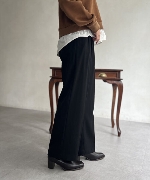 Chez toi(シェトワ)の「2タックスラックスパンツ(その他パンツ・レディース・ブラック/グレー/ベージュ・FREE)」の9枚目の写真