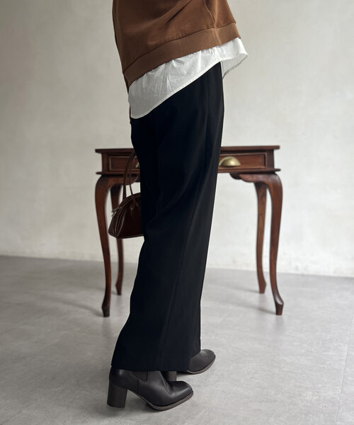 Chez toi(シェトワ)の「2タックスラックスパンツ(その他パンツ・レディース・ブラック/グレー/ベージュ・FREE)」の10枚目の写真