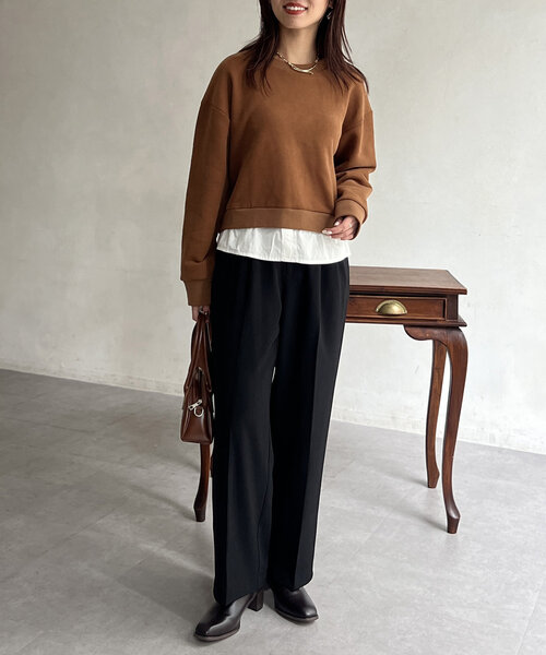 Chez toi(シェトワ)の「2タックスラックスパンツ(その他パンツ・レディース・ブラック/グレー/ベージュ・FREE)」の12枚目の写真