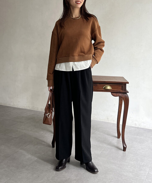 Chez toi(シェトワ)の「2タックスラックスパンツ(その他パンツ・レディース・ブラック/グレー/ベージュ・FREE)」の13枚目の写真