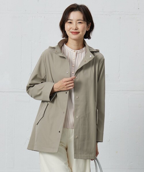J.PRESS Ladies(J.プレス レディス)の「【洗える・撥水】ドライツイルストレッチ フーディ アウター(その他アウター・レディース・ネイビー系/ベージュ系/ブラウン系・XS/S)」の3枚目の写真