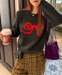 paravion | リボンニットプルオーバー(ニット/セーター)