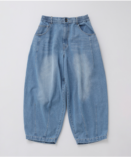 ANGLAN(アングラン)の「ANGLAN / アングラン Pit Pocket Dart Chino Balloon Pan(チノパンツ・レディース・ブルー/ベージュ・FREE)」の1枚目の写真