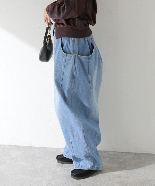 ANGLAN(アングラン)の「ANGLAN / アングラン Pit Pocket Dart Chino Balloon Pan(チノパンツ・レディース・ブルー/ベージュ・FREE)」の5枚目の写真