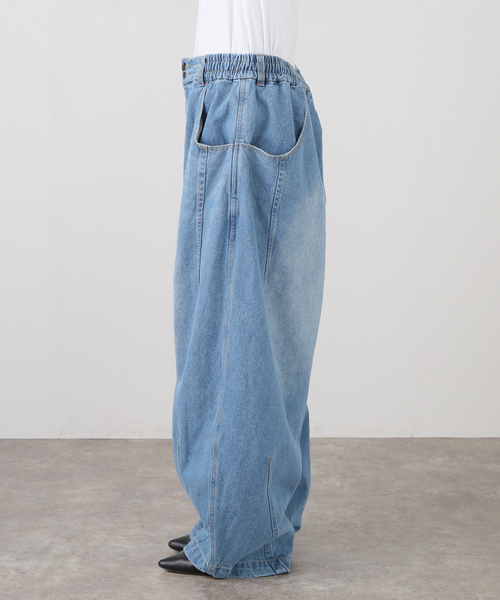 ANGLAN(アングラン)の「ANGLAN / アングラン Pit Pocket Dart Chino Balloon Pan(チノパンツ・レディース・ブルー/ベージュ・FREE)」の9枚目の写真