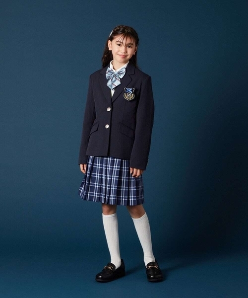 a.v.v（アーヴェヴェ）の「[140-160]【卒服】チェックプリーツスカート（スカート・キッズ・ベージュ/ネイビー・140/150/160）」の10枚目の写真