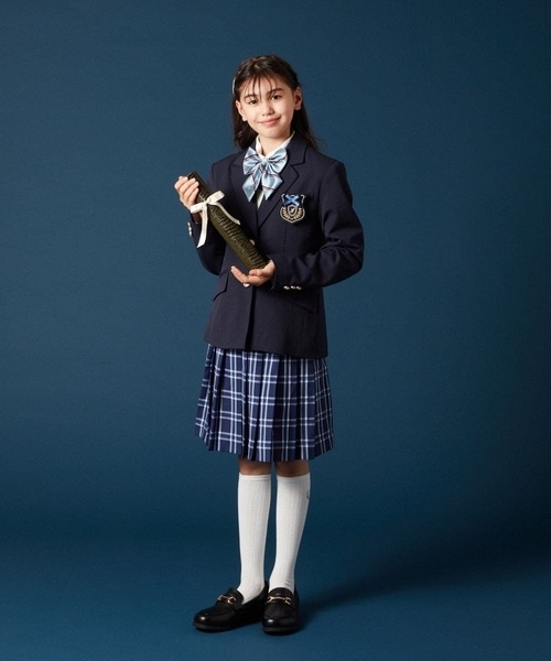 a.v.v（アーヴェヴェ）の「[140-160]【卒服】チェックプリーツスカート（スカート・キッズ・ベージュ/ネイビー・140/150/160）」の13枚目の写真