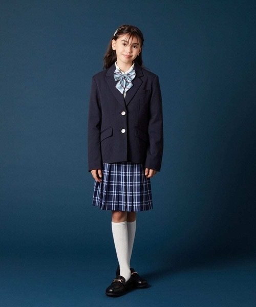 a.v.v（アーヴェヴェ）の「[140-160]【卒服】チェックプリーツスカート（スカート・キッズ・ベージュ/ネイビー・140/150/160）」の15枚目の写真