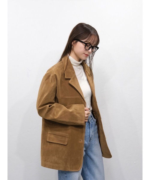 セール】【HIT ITEM!】スウェードテーラードジャケット / 長袖 襟付き