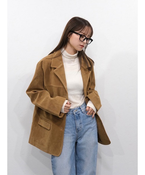 セール】【HIT ITEM!】スウェードテーラードジャケット / 長袖 襟付き