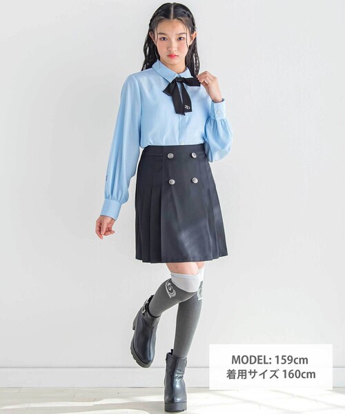 ZIDDY（ジディ）の「サイドプリーツスカパン(130~160cm)（スカート・キッズ・グレー/ブラック・FREE/150cm/140cm/130cm）」の8枚目の写真