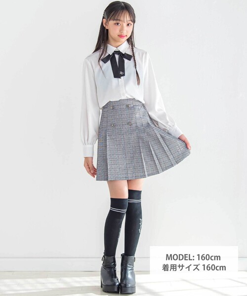 ZIDDY（ジディ）の「サイドプリーツスカパン(130~160cm)（スカート・キッズ・グレー/ブラック・FREE/150cm/140cm/130cm）」の9枚目の写真