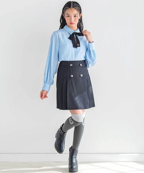 ZIDDY（ジディ）の「サイドプリーツスカパン(130~160cm)（スカート・キッズ・グレー/ブラック・FREE/150cm/140cm/130cm）」の10枚目の写真