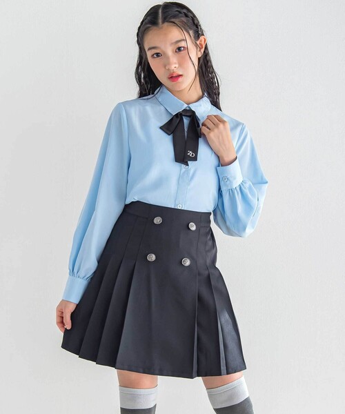 ZIDDY（ジディ）の「サイドプリーツスカパン(130~160cm)（スカート・キッズ・グレー/ブラック・FREE/150cm/140cm/130cm）」の12枚目の写真