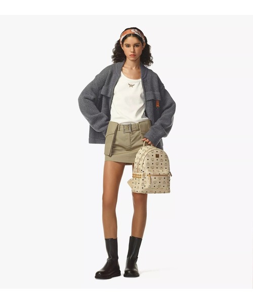 MCM(エムシーエム)の「STARK VI バックパック スモール(バックパック/リュック・レディース・ピンク/ベージュ/ホワイト・ONE SIZE)」の13枚目の写真