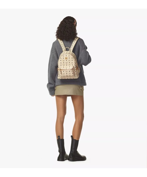 MCM(エムシーエム)の「STARK VI バックパック スモール(バックパック/リュック・レディース・ピンク/ベージュ/ホワイト・ONE SIZE)」の15枚目の写真