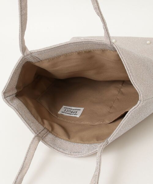 SPRUCE（スプルース）の「EM:パール ラメ A4｜ニミッツパールトート 軽量約140g（トートバッグ・レディース・シルバー系その他/ゴールド/ブラック/シルバー・FREE）」の10枚目の写真